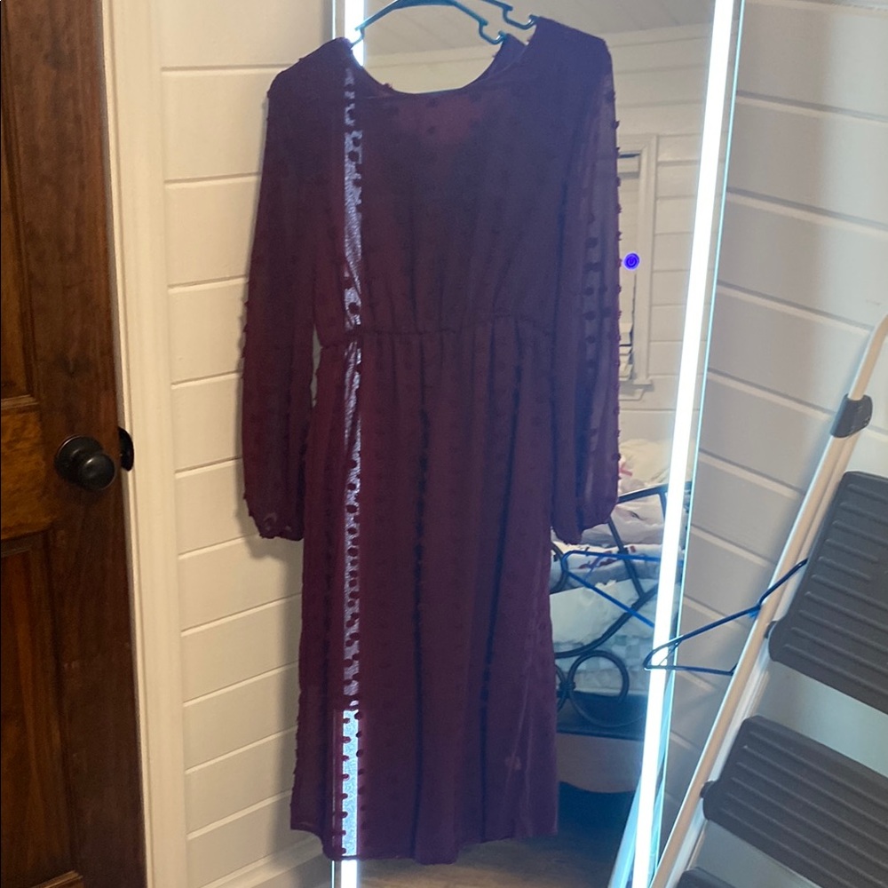 Elegant Burgundy Dress